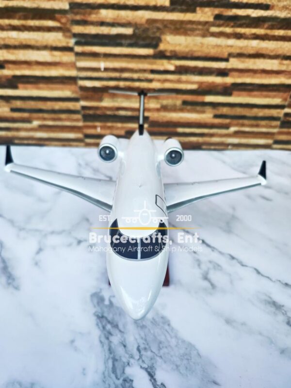 Model of Bombardier Challenger 605 with detailed craftsmanship.